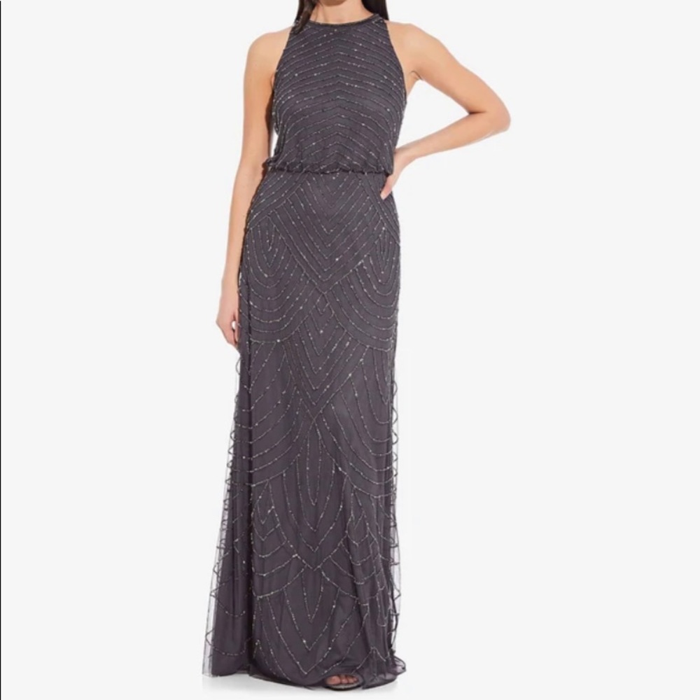 BHLDN Adrianna Papell Art Deco beaded gown